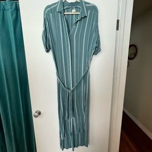 O’Neill Midi Gauze Button-Up Shirt Dress